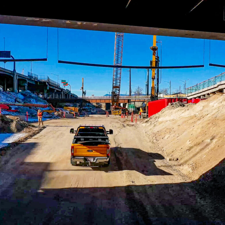 View of construction site during winter